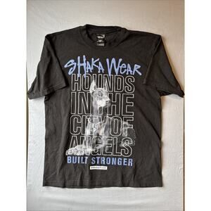 Primitive x Shaka Wear Streets Black T-Shirt featuring a doberman graphic Size L